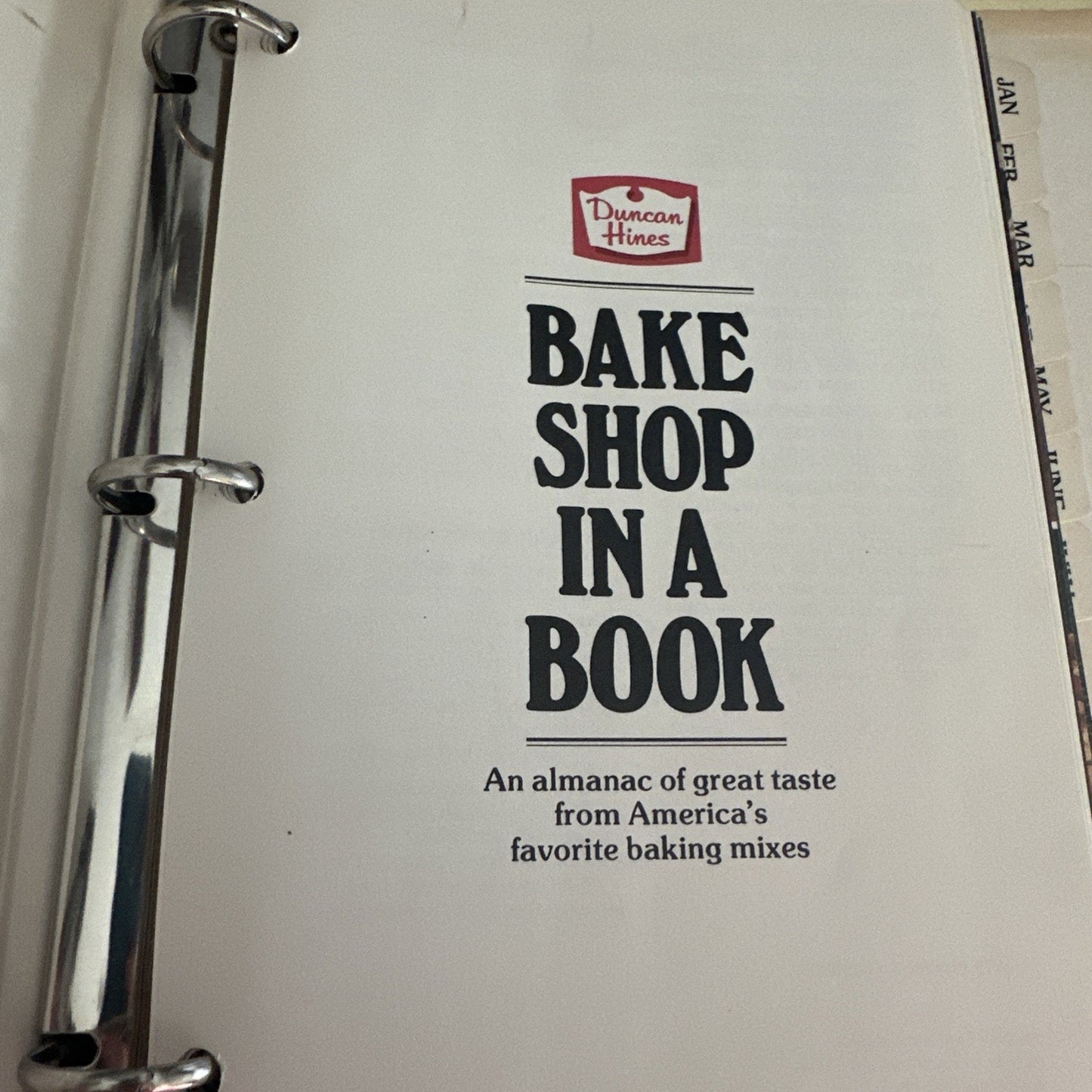 Duncan Hines Bake Shop in a Book 3-Ring Hardcover Book 1979