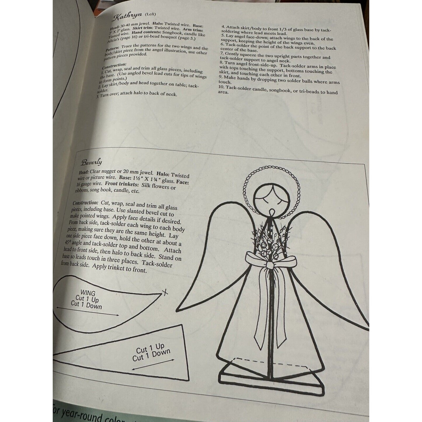 Dimensions of Christmas Stained Glass Pattern Book, Angels, Bells,