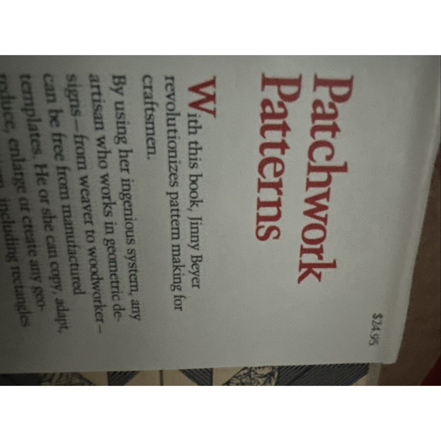 Patchwork Patterns by Jinny Beyer (hardcover) EPM Publications