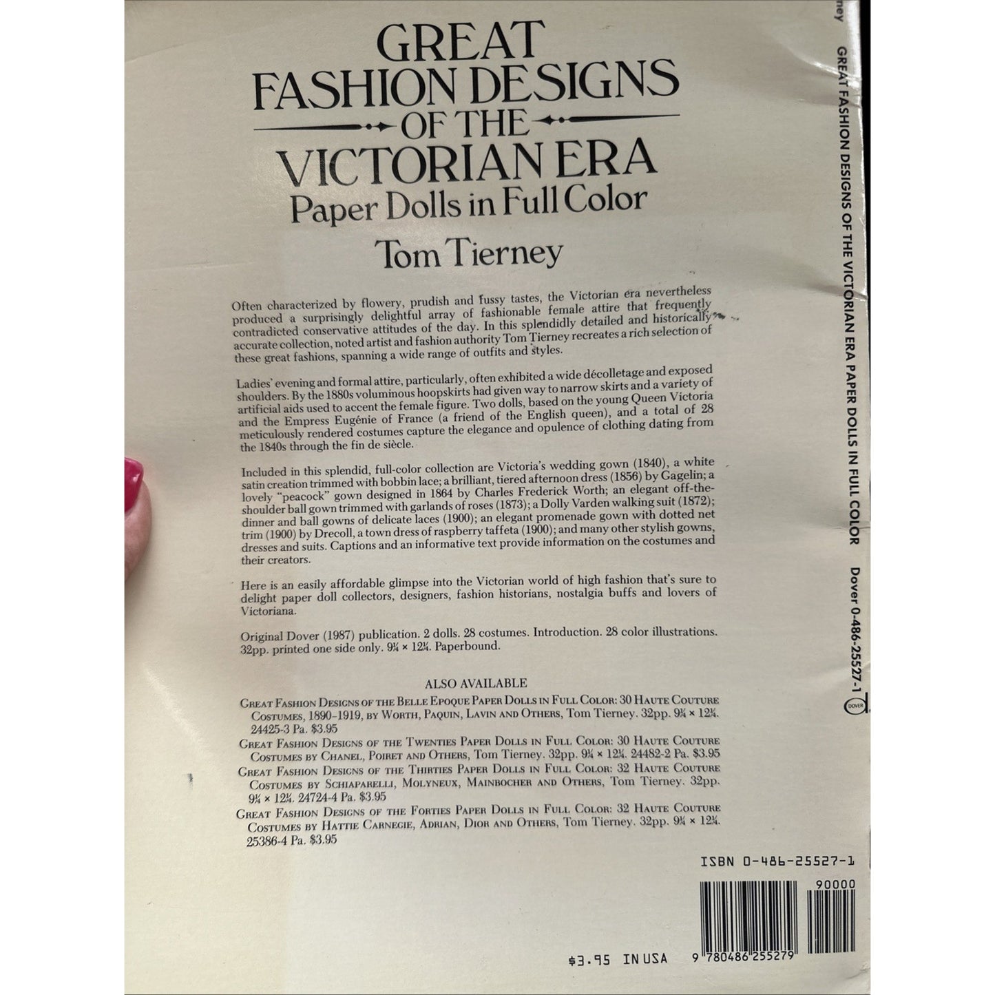 Tom Tierney' Great Fashion Designs of the Victorian Era Paper Dolls New 1987