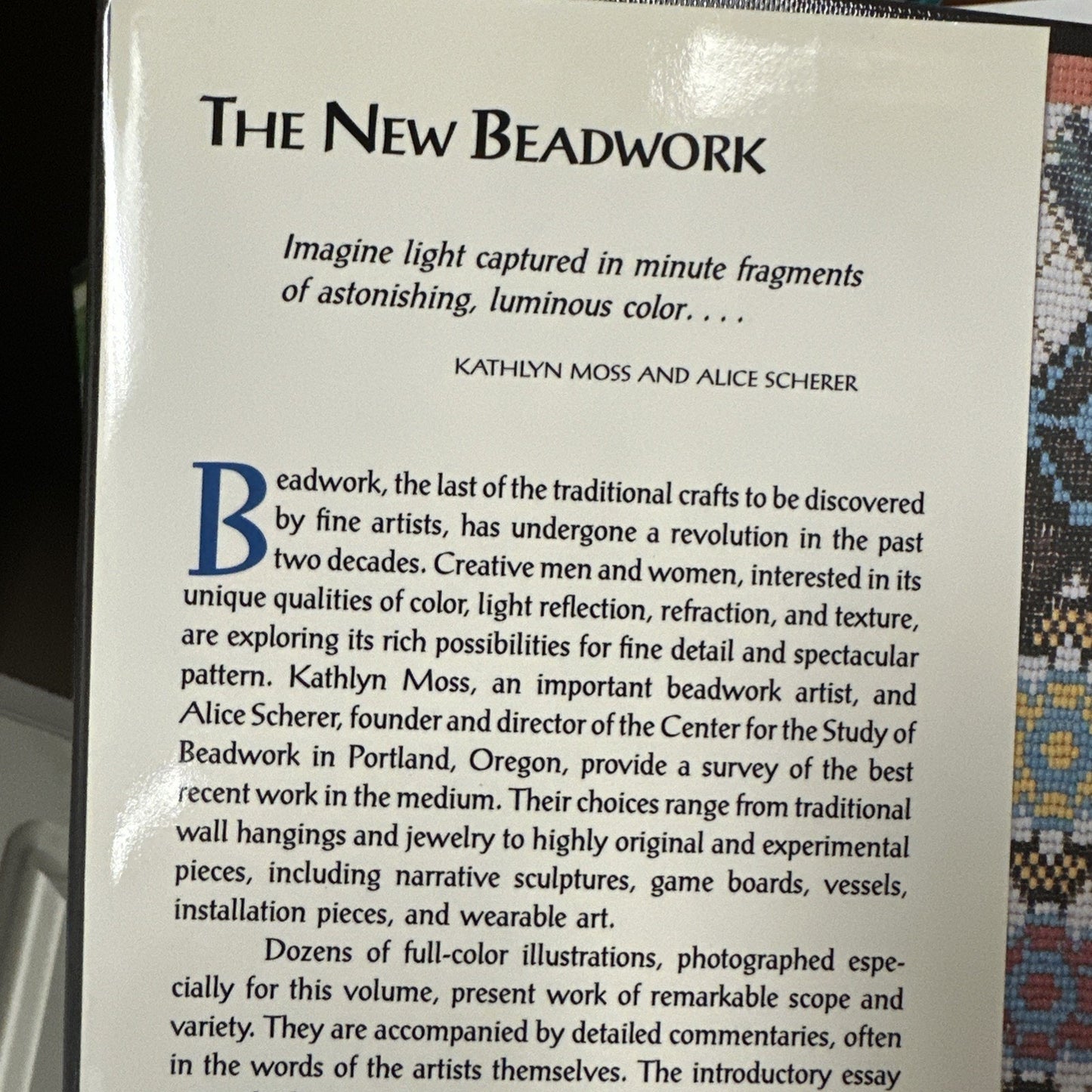 The New Beadwork by Alice Scherer and Kathlyn Moss (1992, Hardcover)
