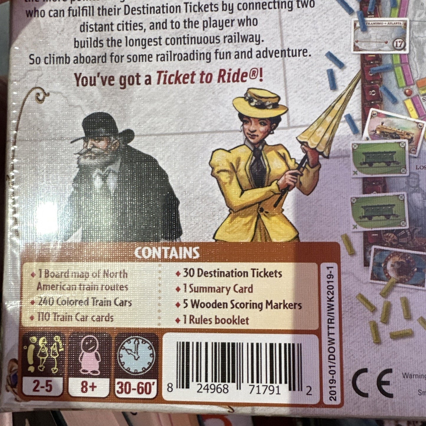 Ticket To Ride Days Of Wonder Alan R Moon Complete Board Game BNIB Sealed