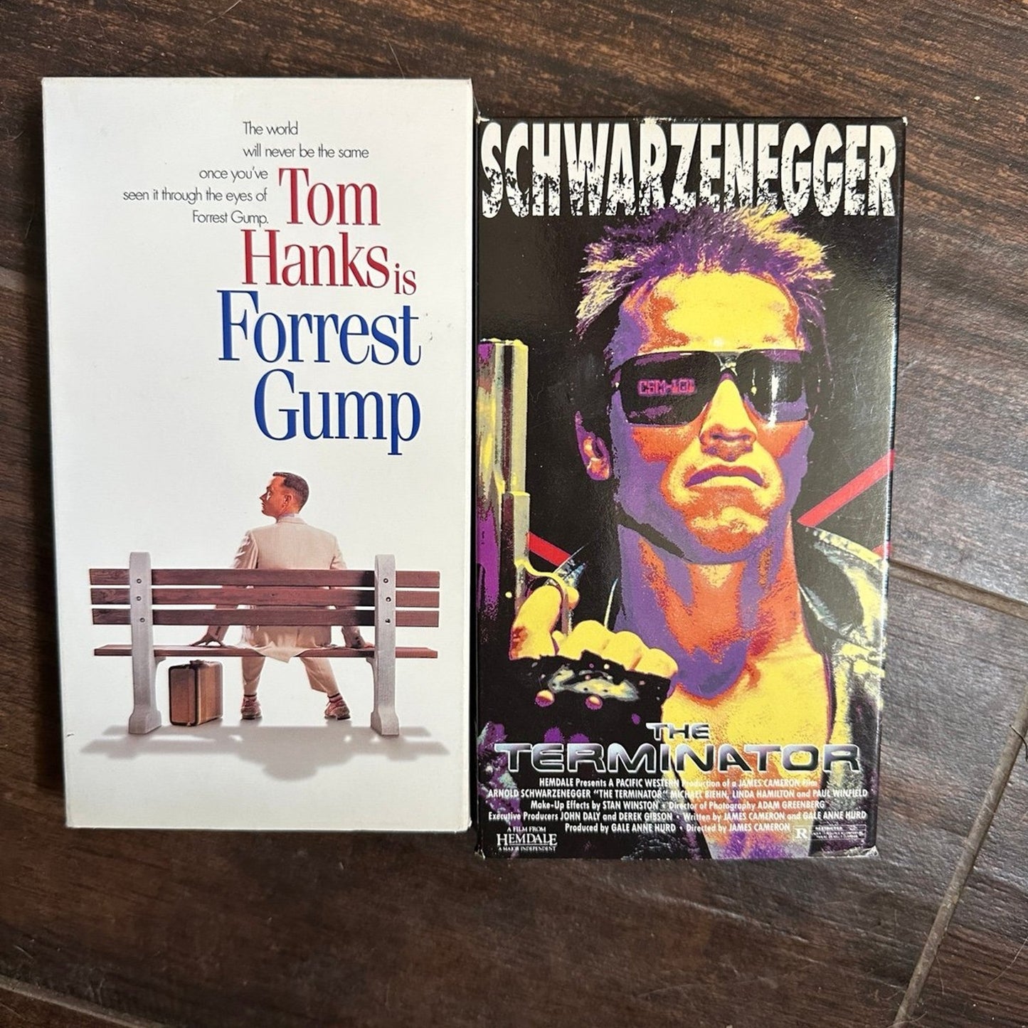 Terminator & Forest Gump VHS tapes