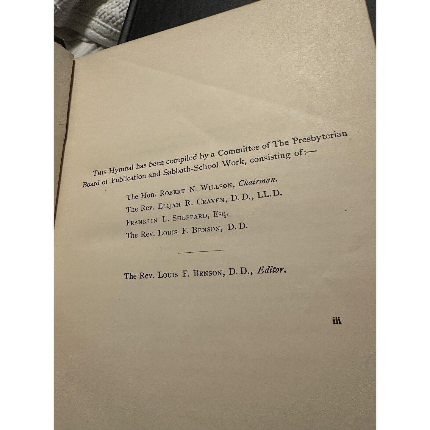 "The Chapel Hymnal" Edited by Louis F. Benson 1917 (HC) - The Presbyterian Board