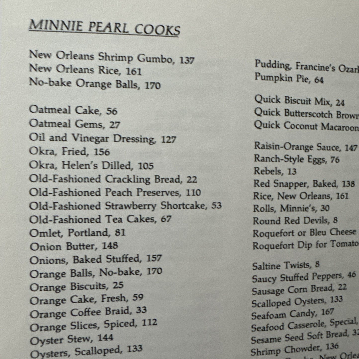 Minnie Pearl's Music City Cook Book vintage 1970 spiral bound recipes