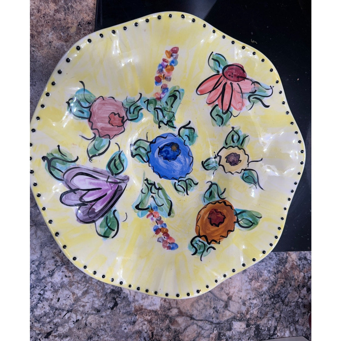Hand Painted center piece bowl