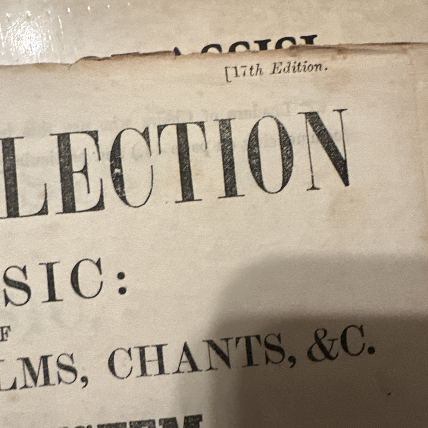 The Key Stone Collection Of Church Music - Hymns Psalms by A N Johnson HB 1857