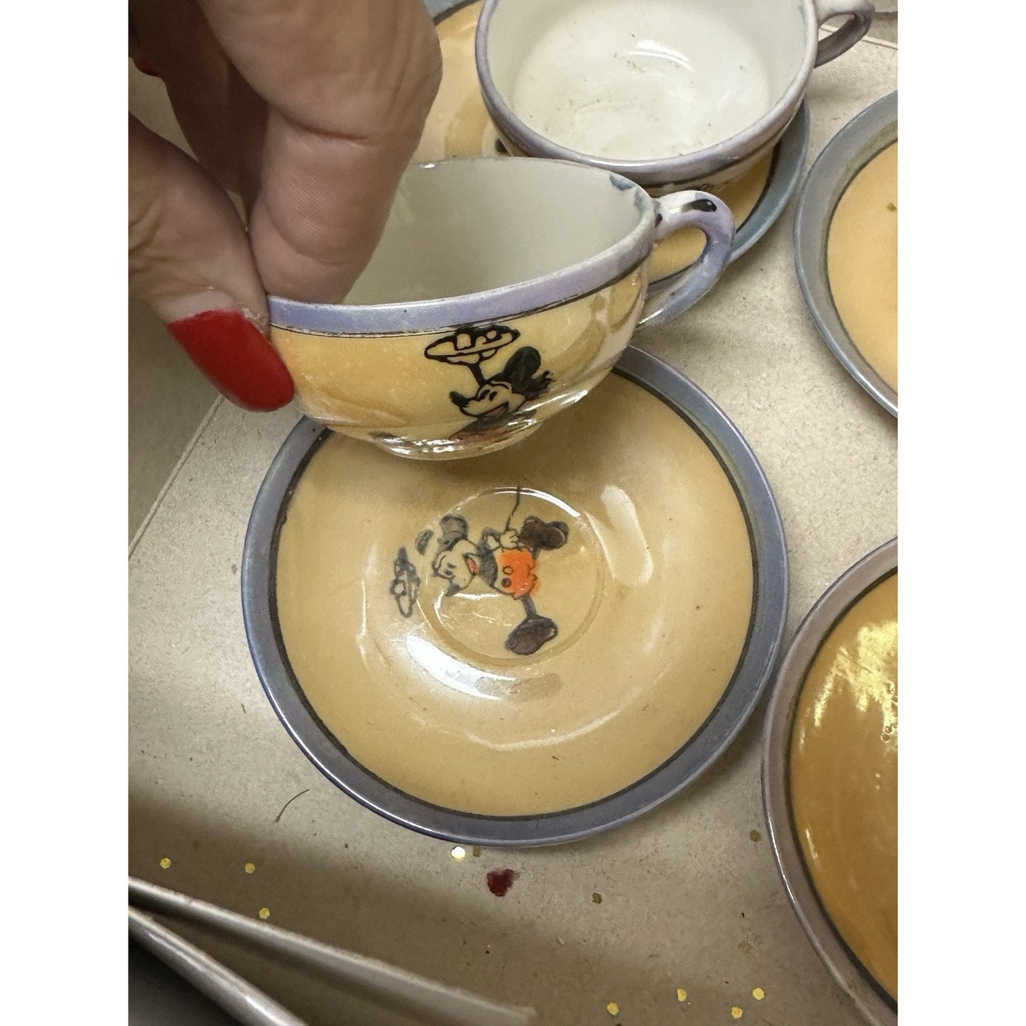 Walt Disney Rare 1930's Mickey Mouse Japan Lusterware Tea Set
