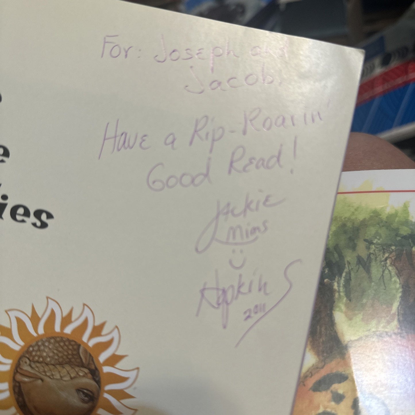 The Three Armadillies Tuff Signed Copy
