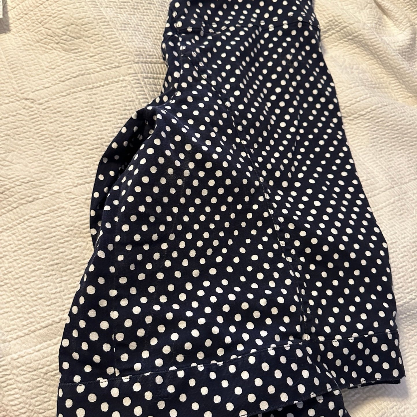 Coldwater Creek dark blue polka dot Denim Jacket