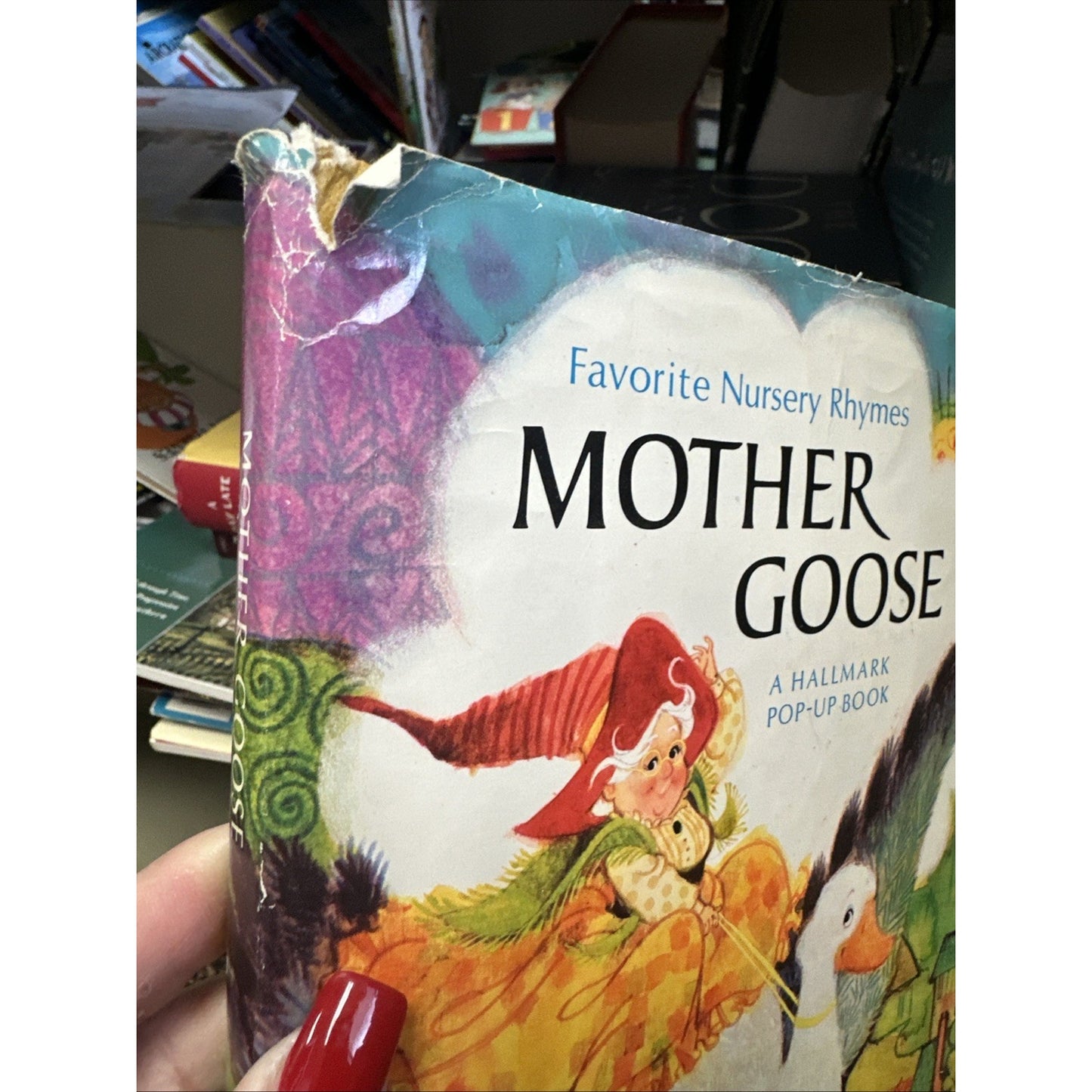 Vintage Hallmark Mother Goose Pop-Up Childrens Book Hardcover w/ Dust Jacket HTF