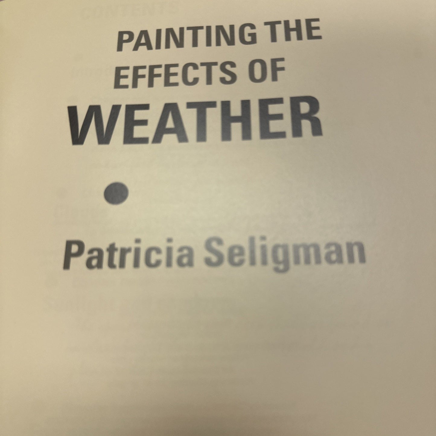 Painting the Effects of Weather