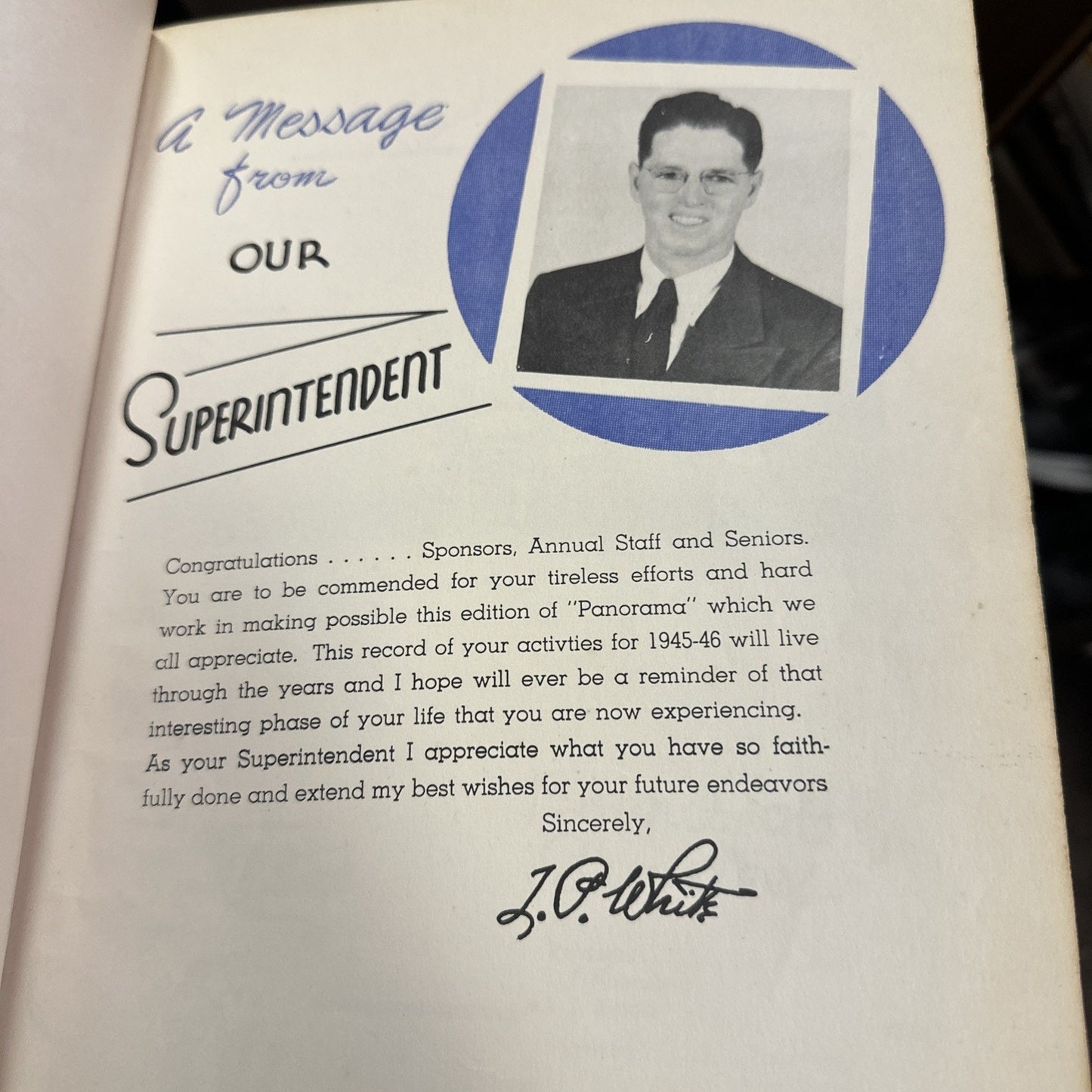 The Panorama ‘46 Lovelady Highschool Yearbook Senior Class Yearbook