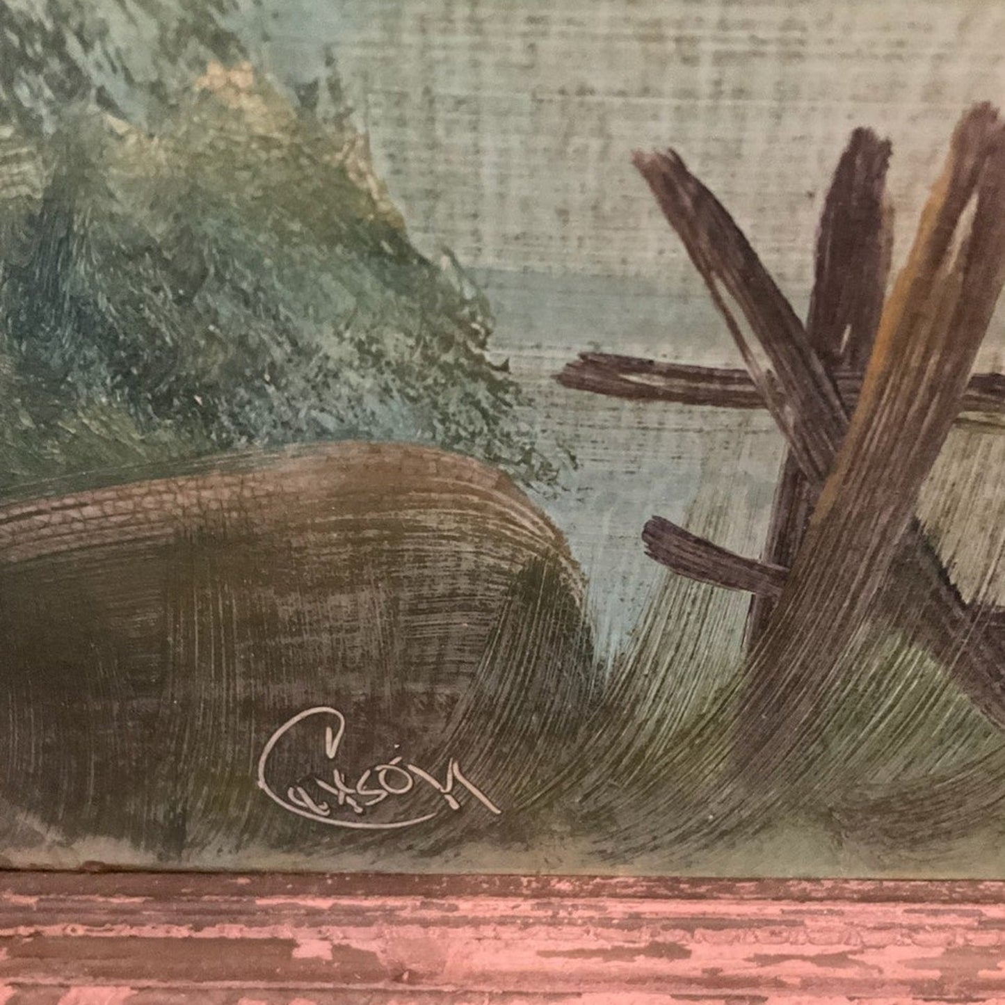 Framed signed art painting