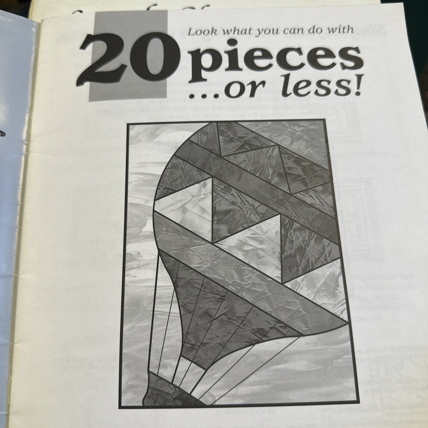 20 Pieces...or less! Stained glass book by Carolyn Kyle Laura Tayne 2000