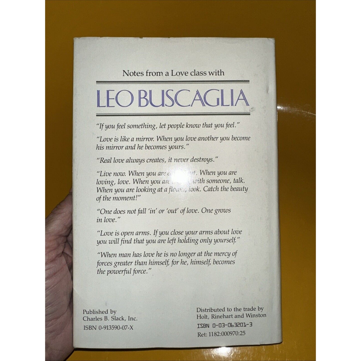 Love by Leo Buscaglia Vintage Hardcover Published 1972