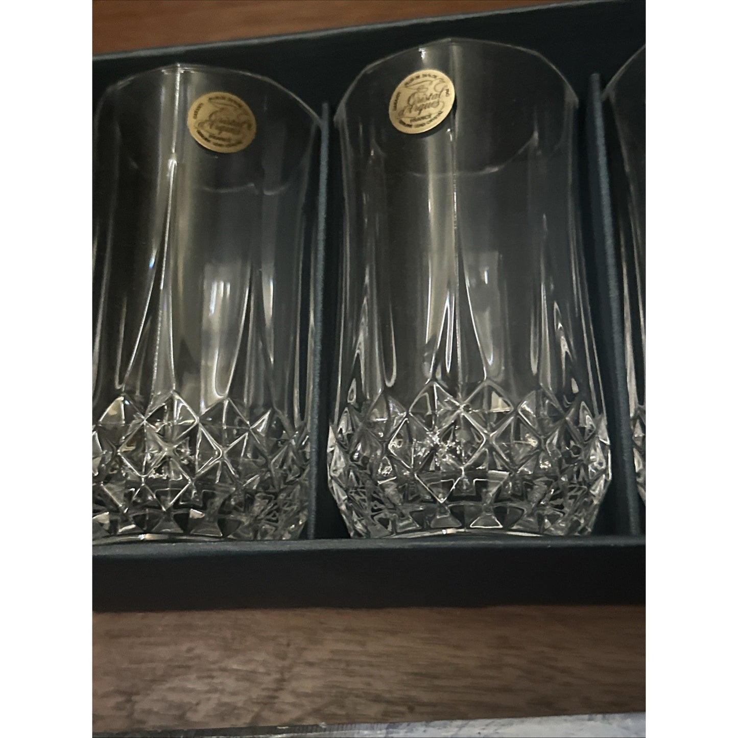 CRISTAL D'ARQUES 5.375" Iced Tea LONGCHAMP 11 Ounce Tumbler - UNUSED Set Of 4