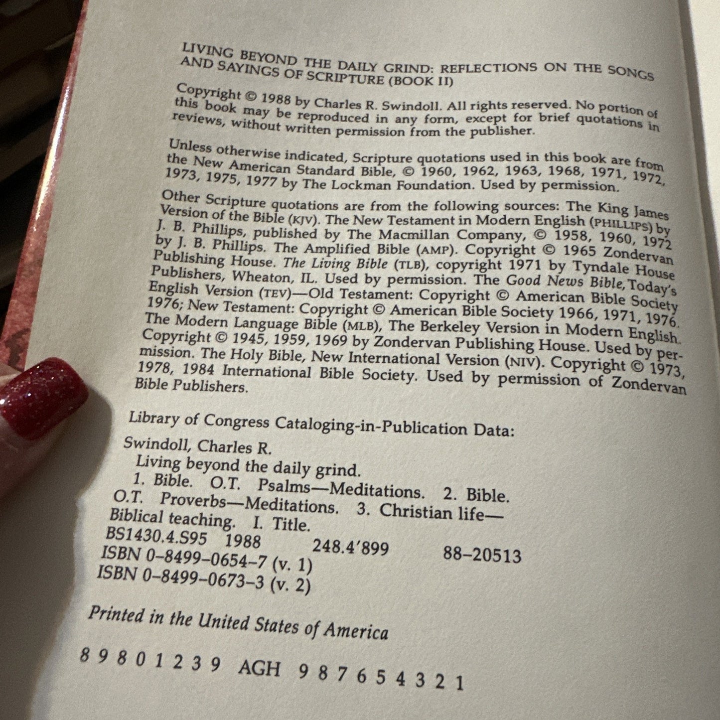 Living Beyond the Daily Grind Book 2 By: Charles R. Swindoll (1988)