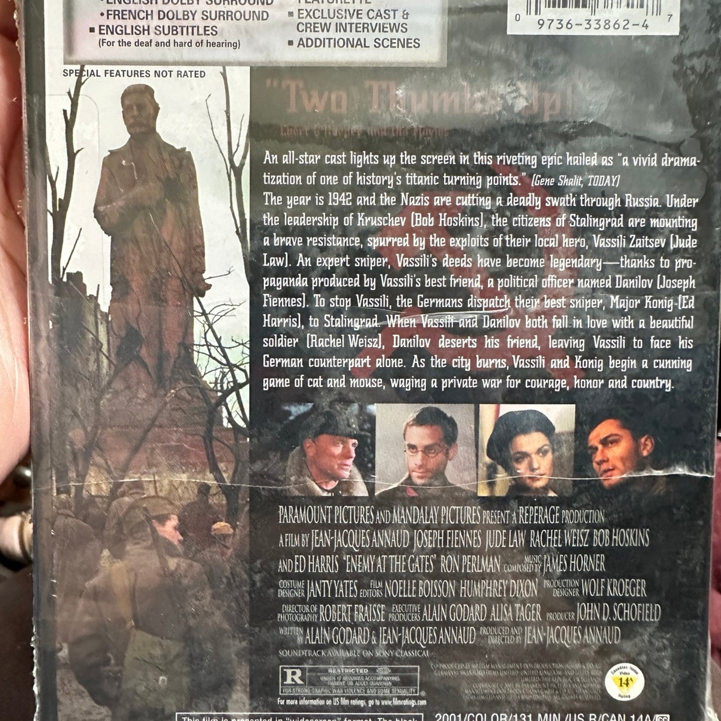 Enemy at the Gates DVD New Sealed