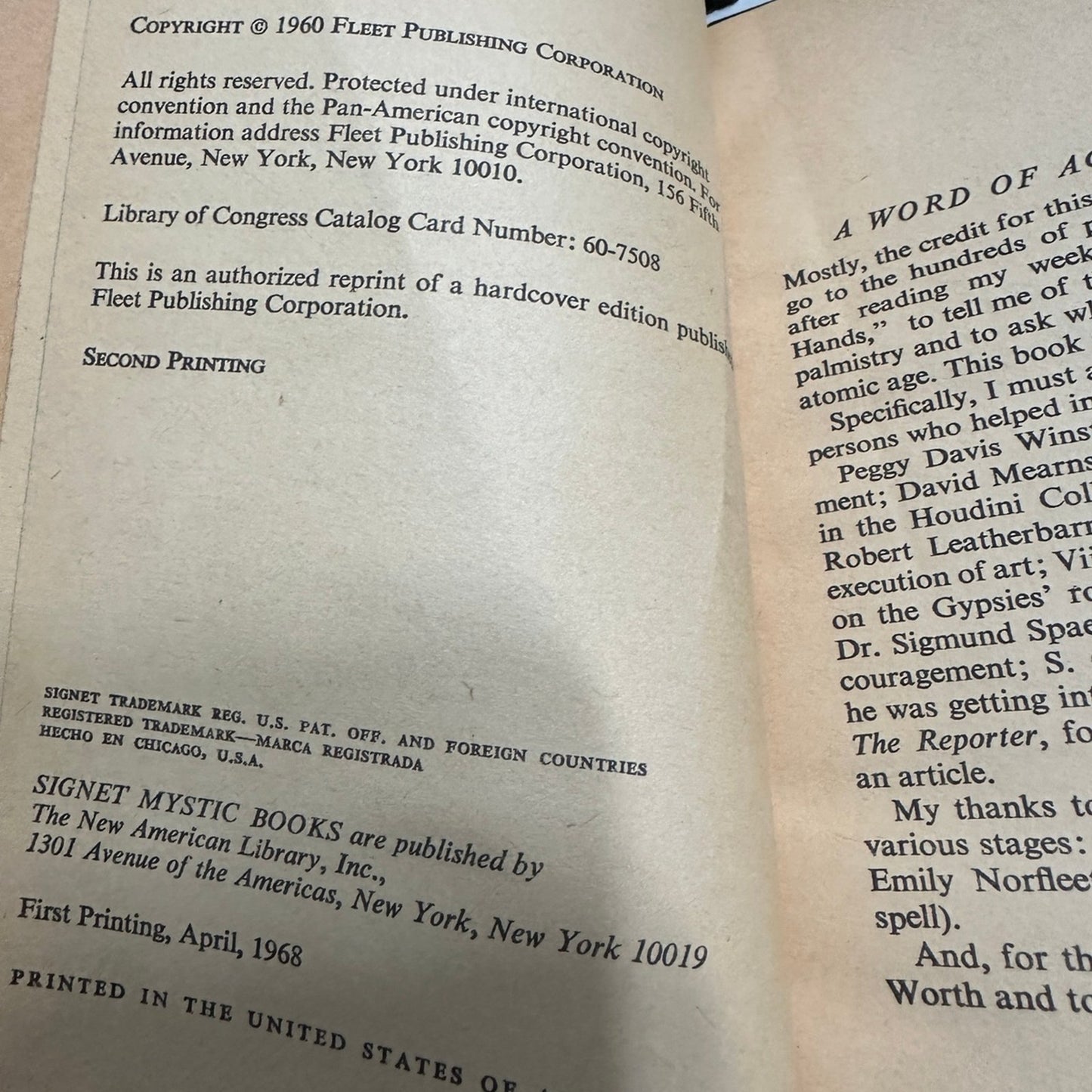 Fortune in Your Hand Book Elizabeth Daniels Squire-1960