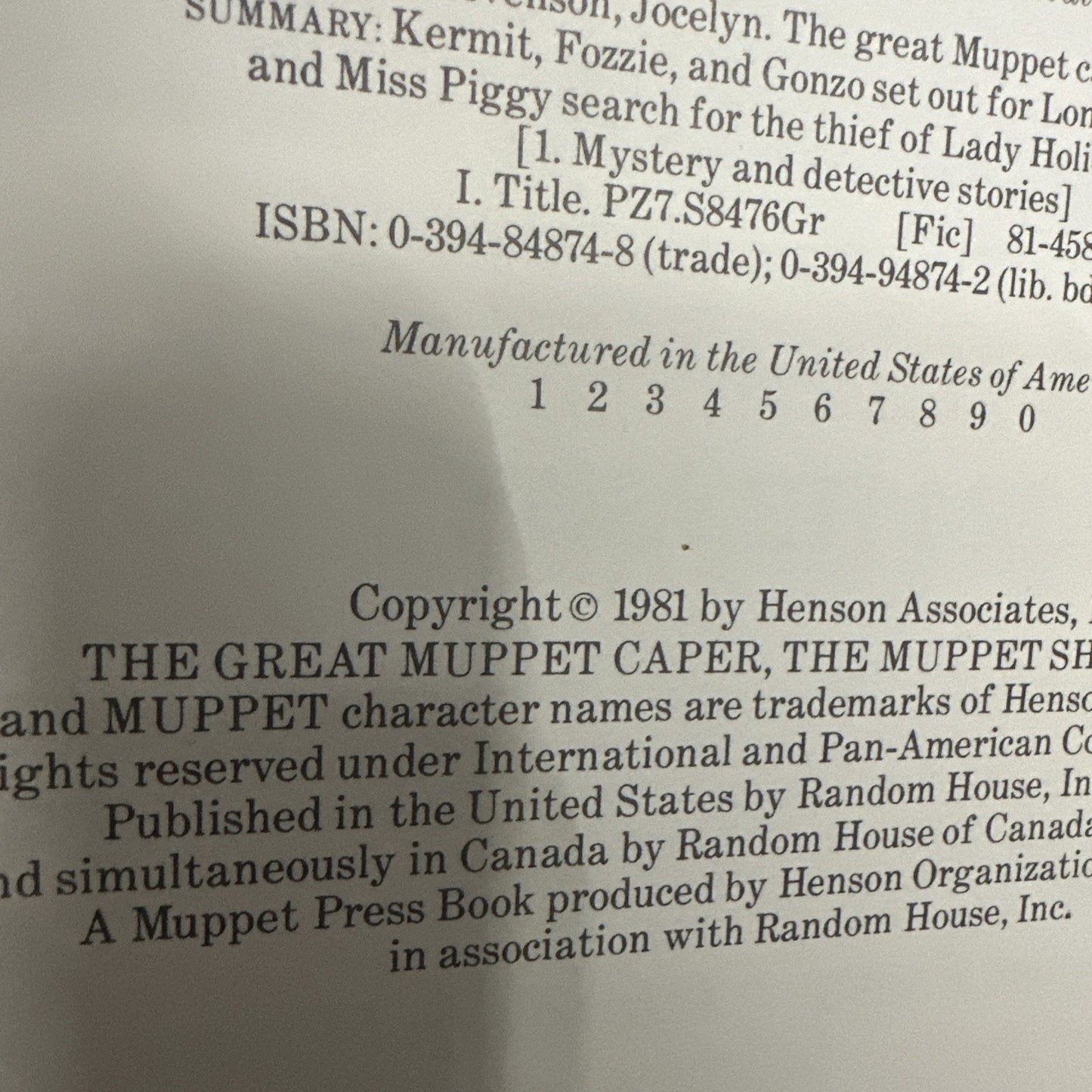 The Great Muppet Caper: The Storybook Based on the Movie, 1981 (1st printing)