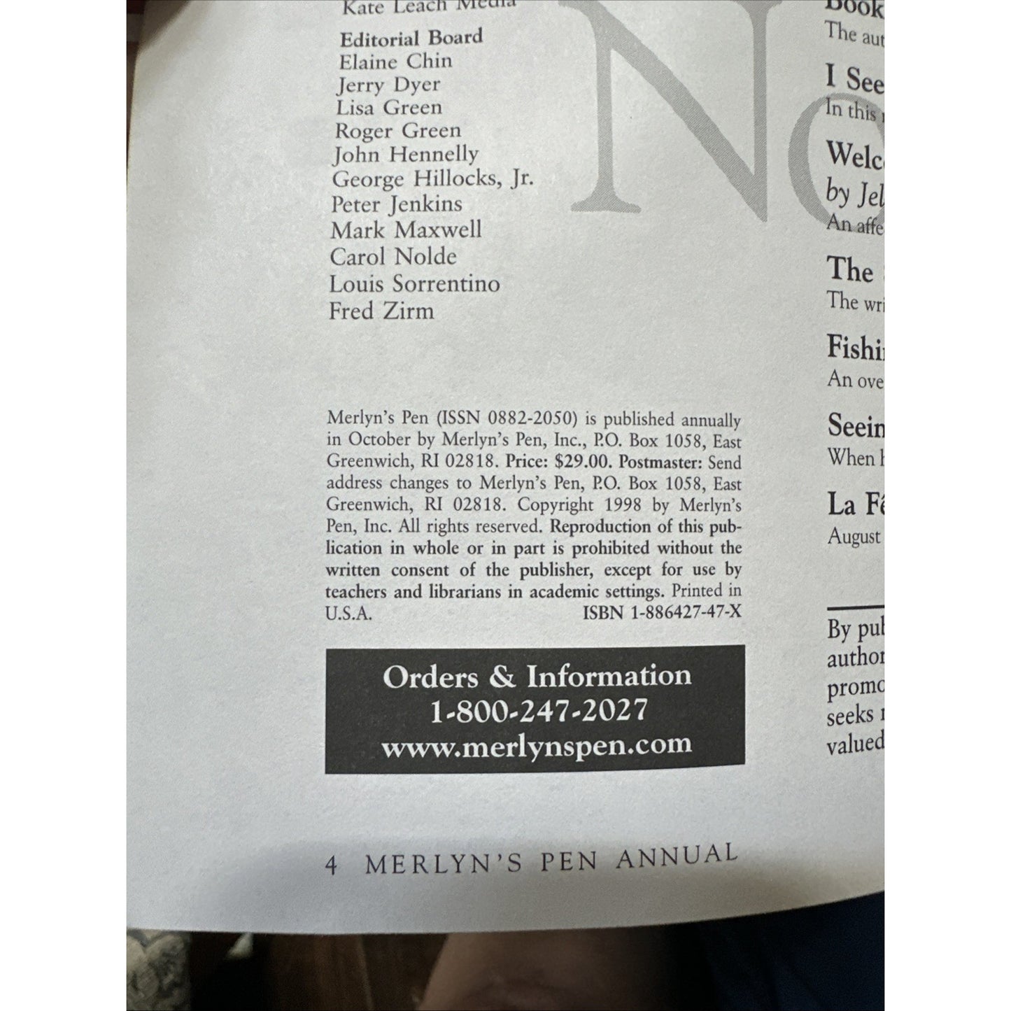 Merlyn's Pen Vol I & Vol. II : Fiction, Essays and Poems by America's Tee