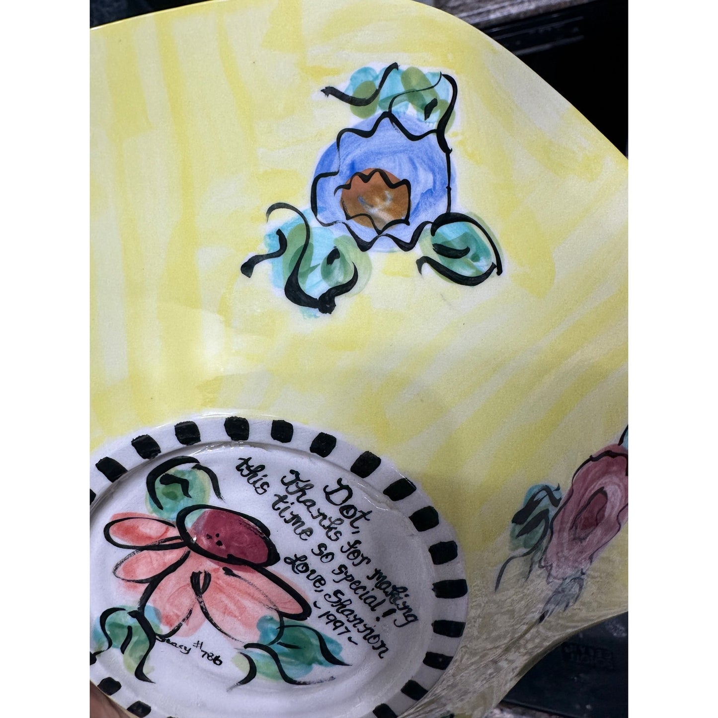 Hand Painted center piece bowl