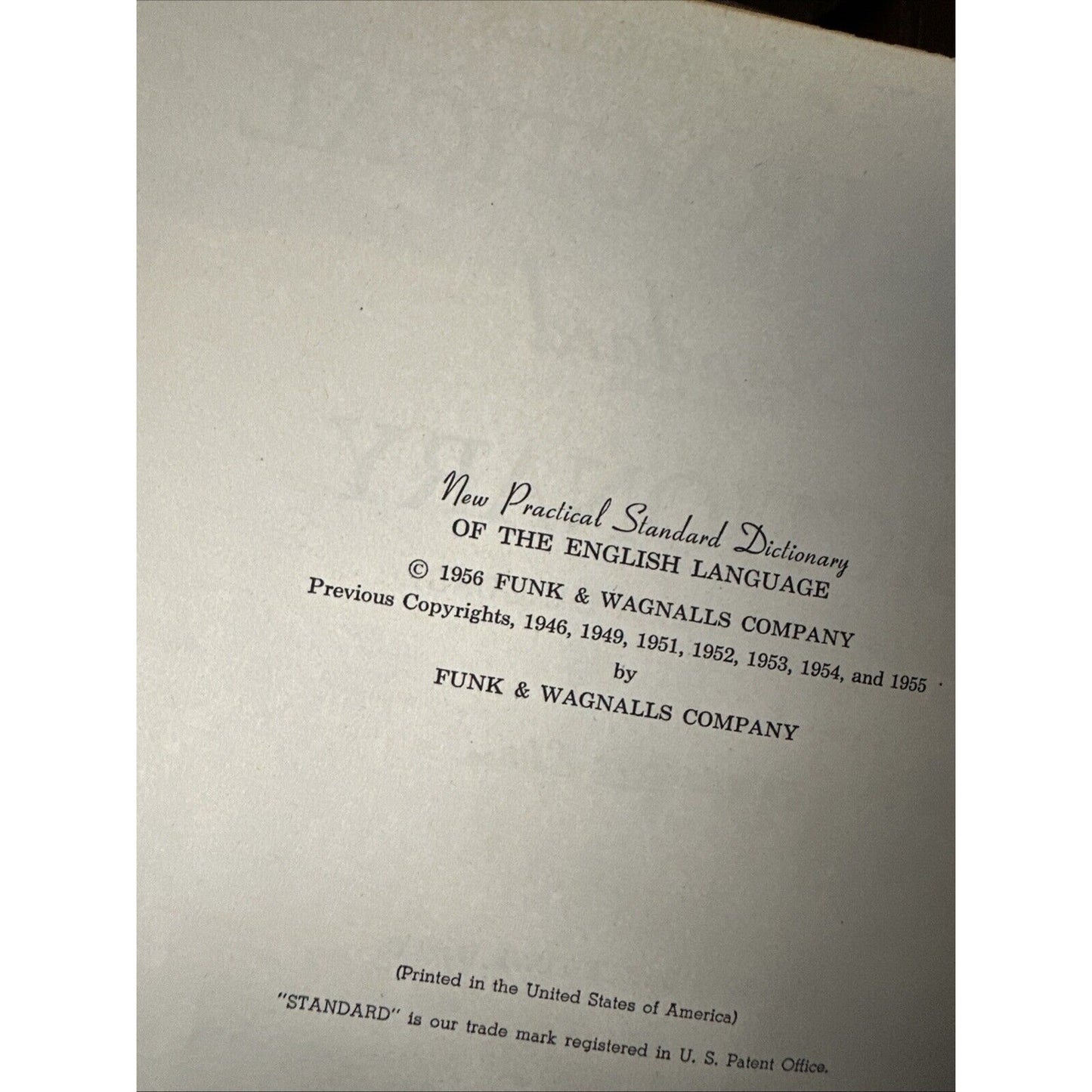Funk & Wagnalls New Practical Standard Dictionary 1956 Vol 1 & 2 Em Pha Type Ed