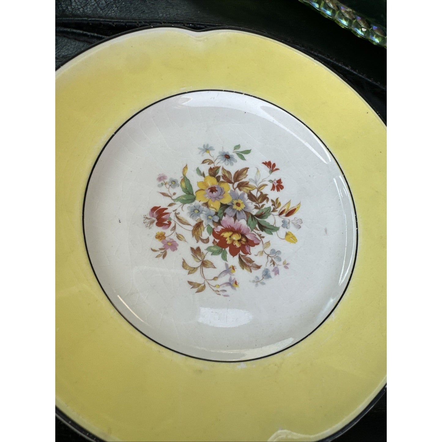 Hammersley & Co England Saucer Yellow With Flowers