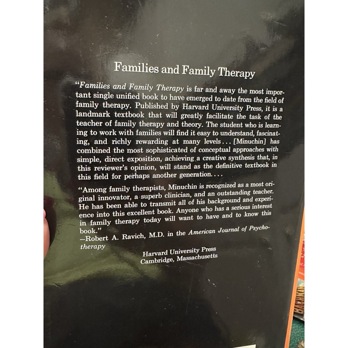 Families and Family Therapy by Salvador Minuchin (1974, Hardcover)
