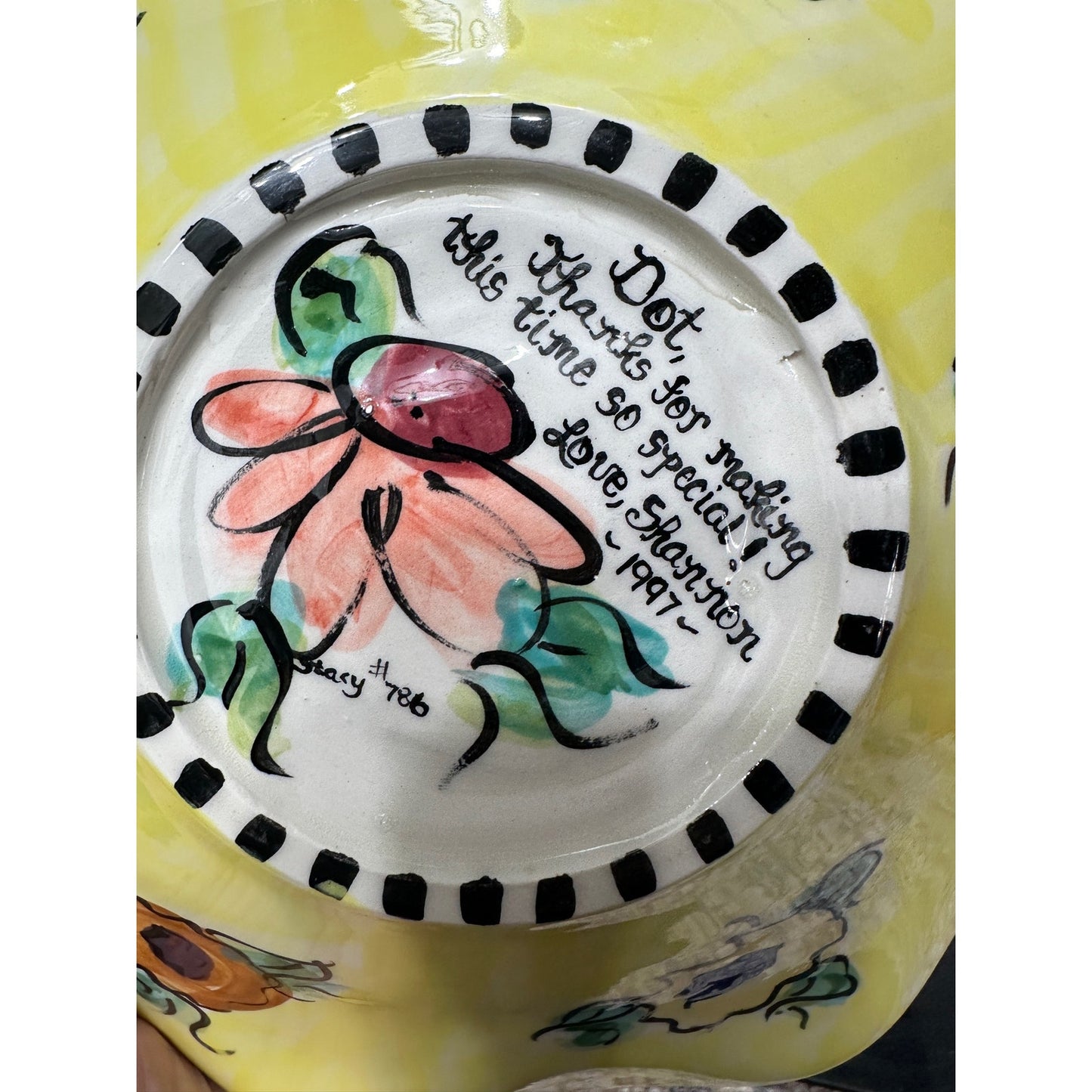 Hand Painted center piece bowl