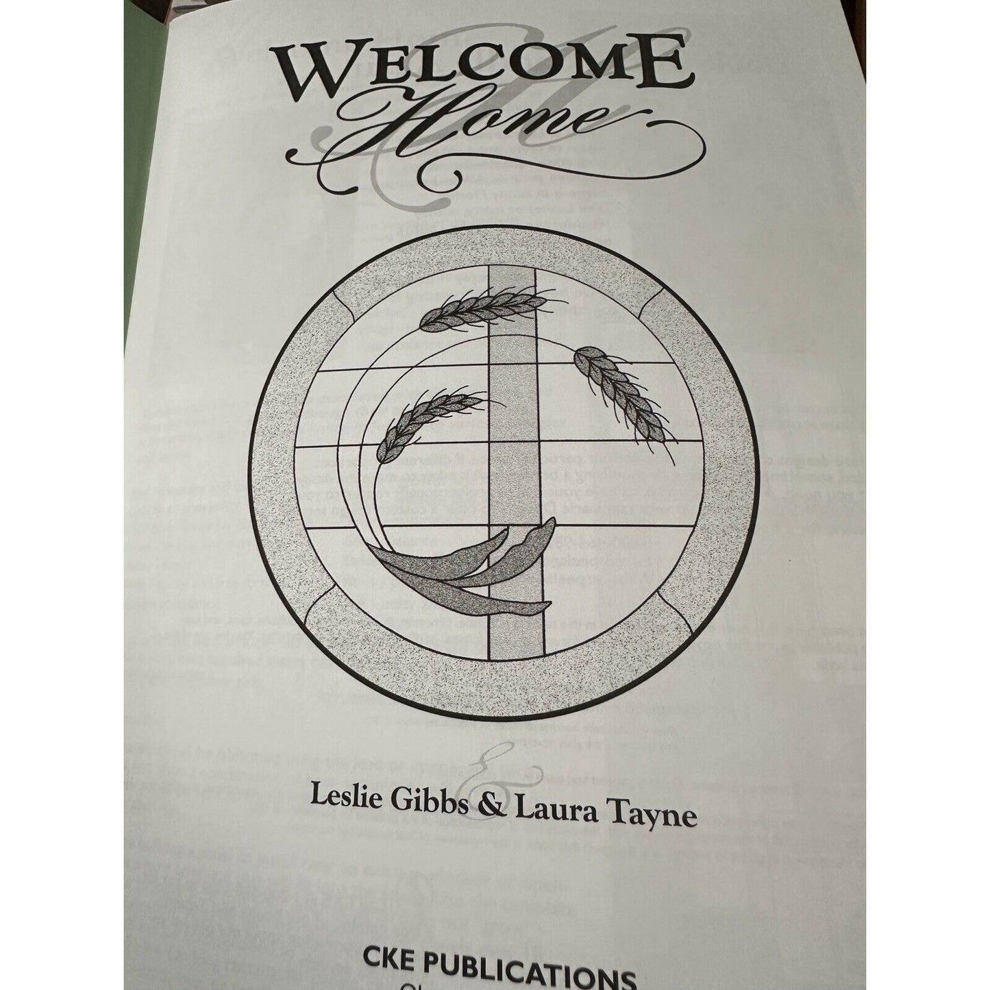 WELCOME HOME By Leslie Gibbs & Laura Tayne Stain-glass Book
