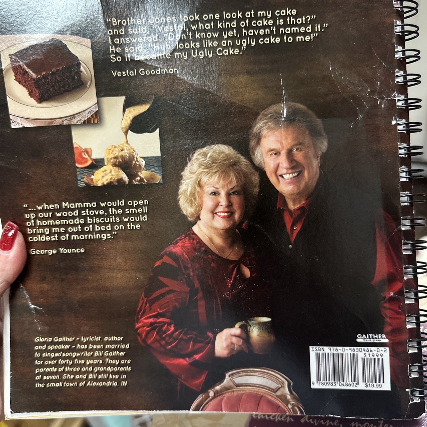 Homecoming Cookbook with Gloria Gaither 2010 Spiral Paperback EUC