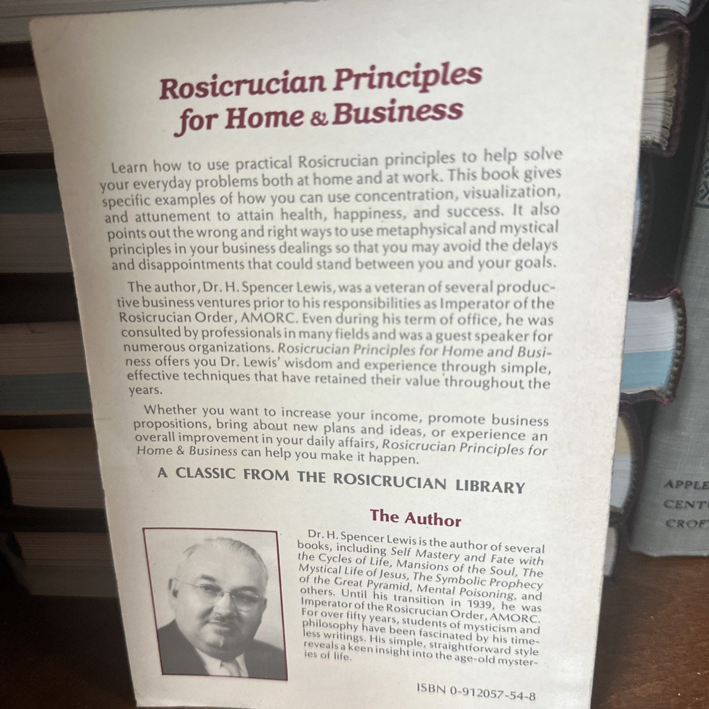 Rosicrucian Principles for the Home and Business by H. Spencer Lewis