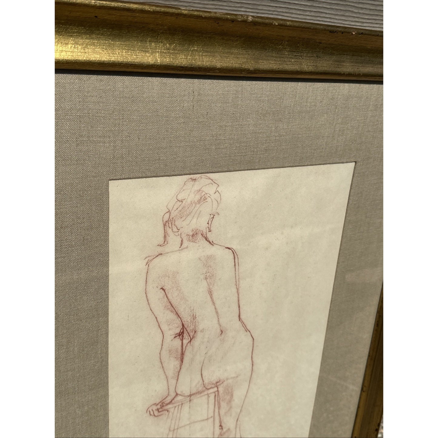 Mcm Original Sketch Still Life Nude Signed J Whay? Rare One Of A Kind
