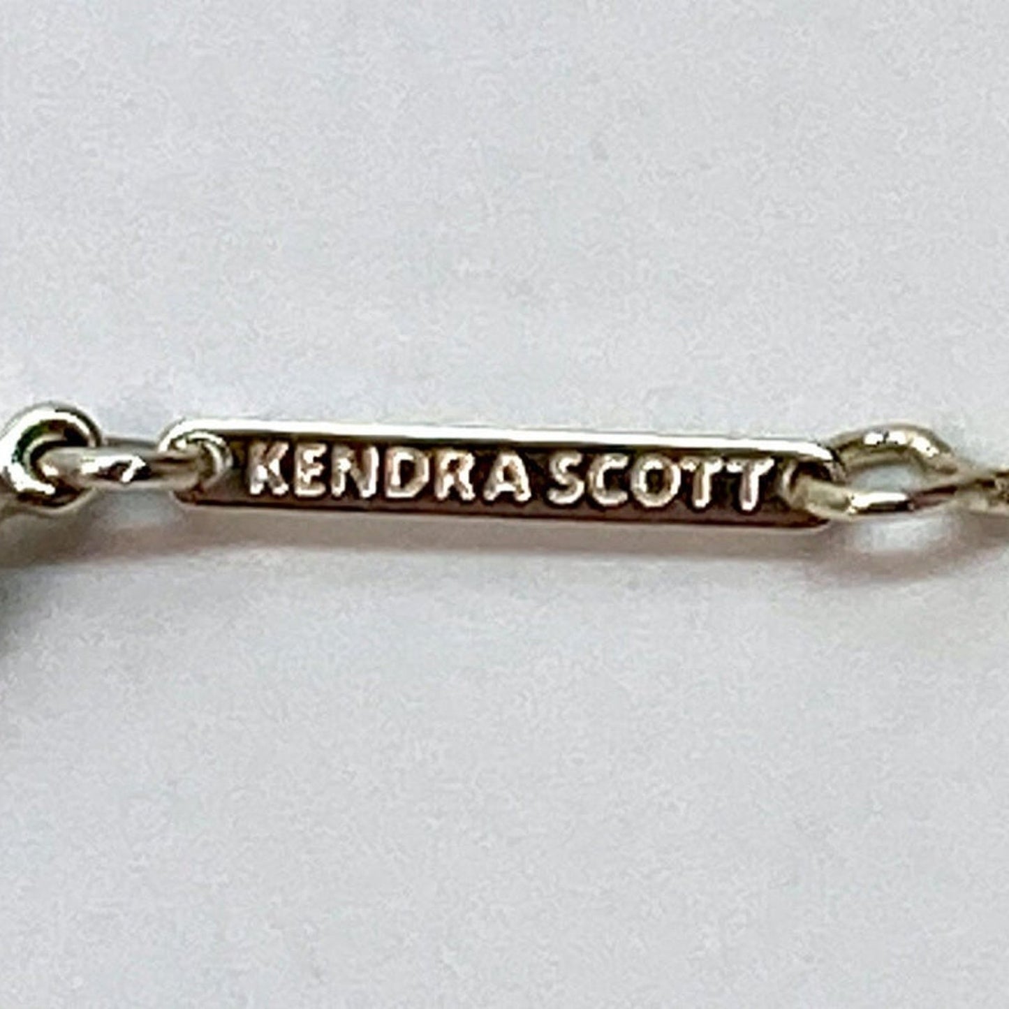 Designer Kendra Scott Gold-Tone Rhinestone Pendant Necklace With Dust Bag