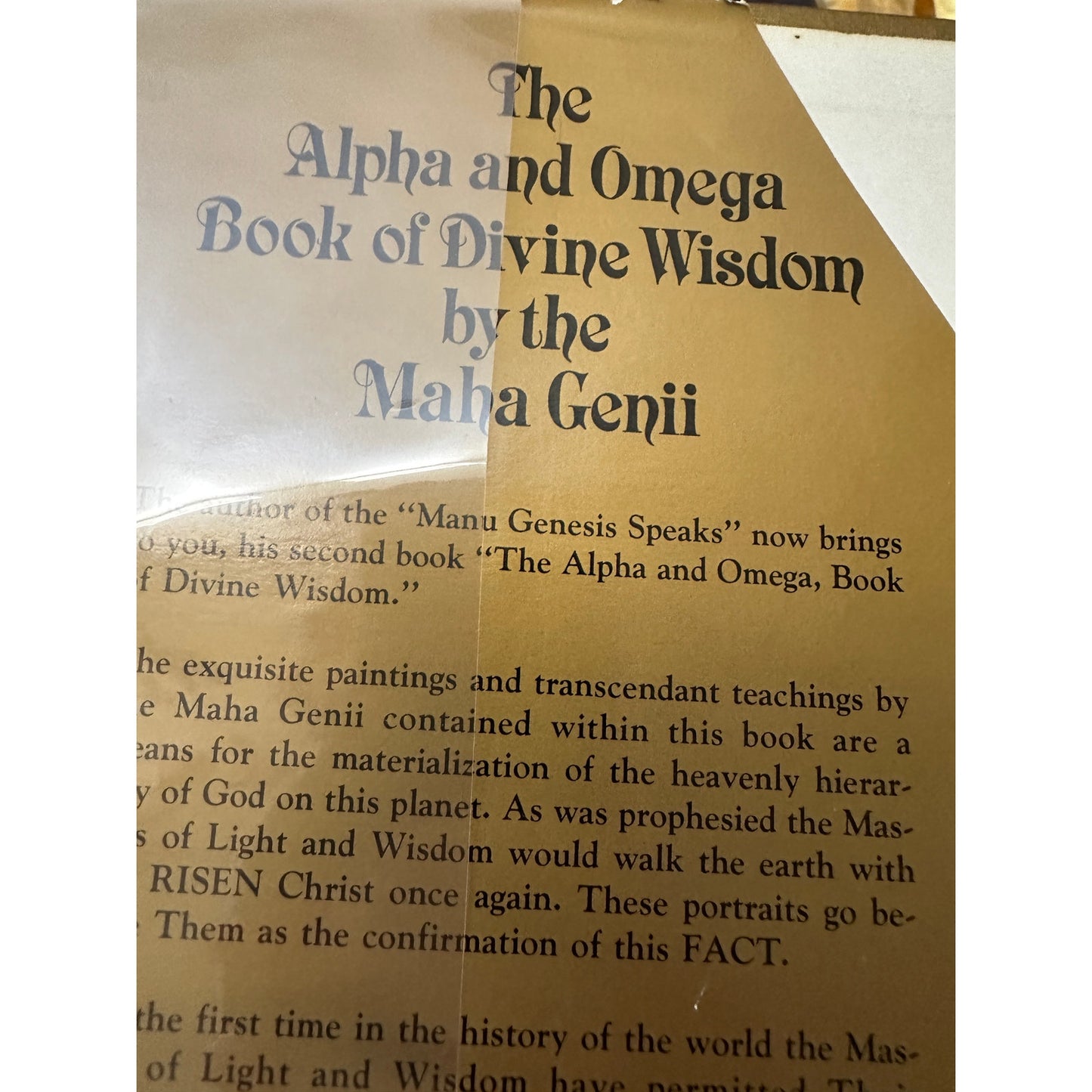 Alpha and omega: The book of divine wisdom