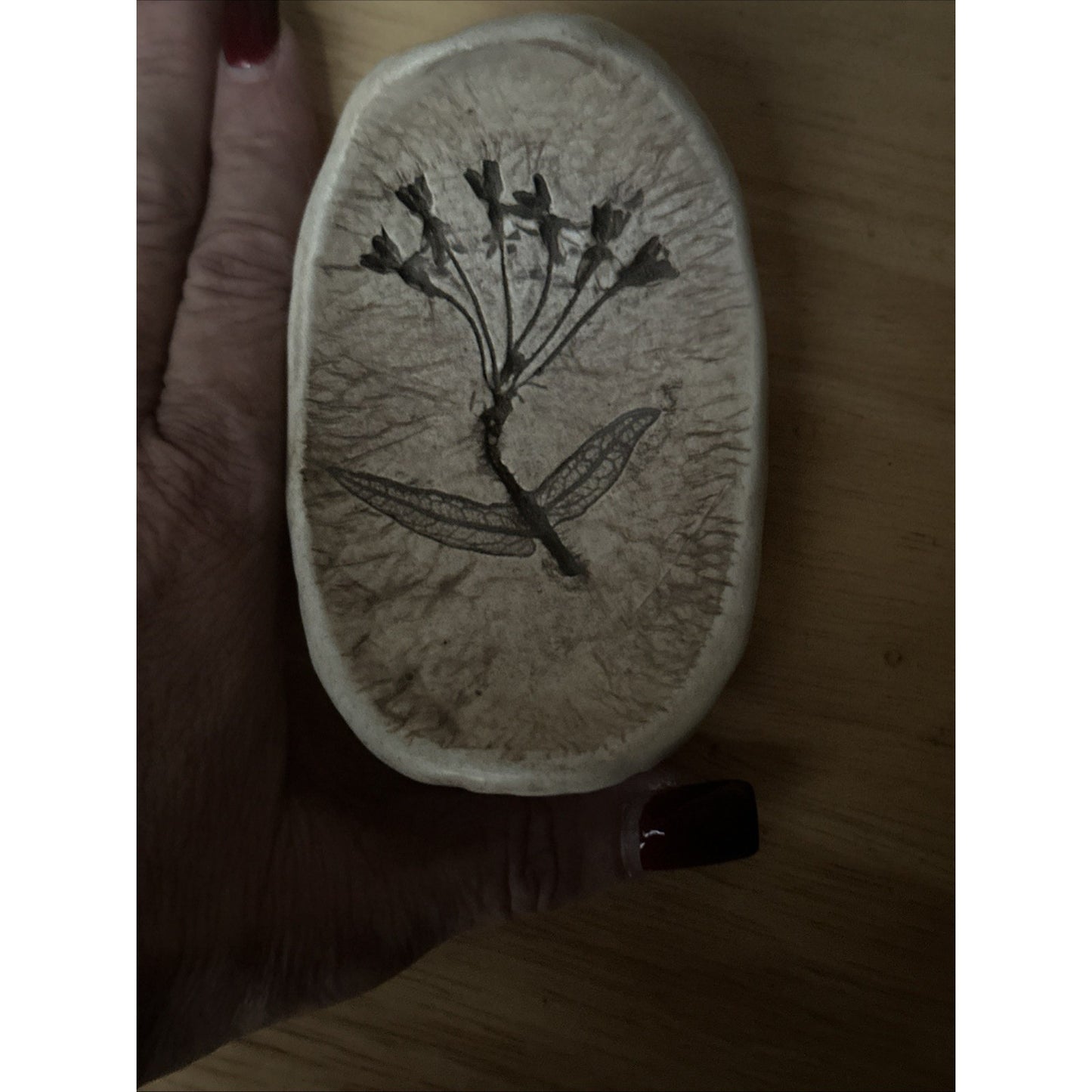 Salt Marsh Art Pottery by Ellyn Richardson Ironweed Trinket Soap Dish Farmhouse