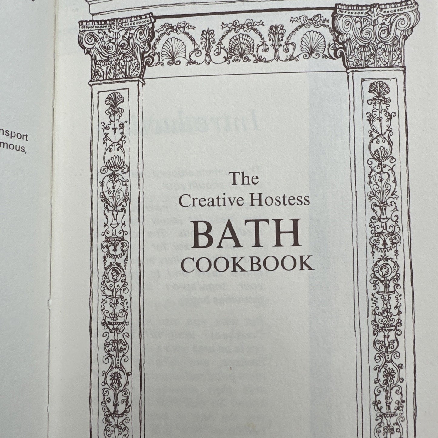 "Creative Hostess BATH Cookbook a Culinary Momento"
