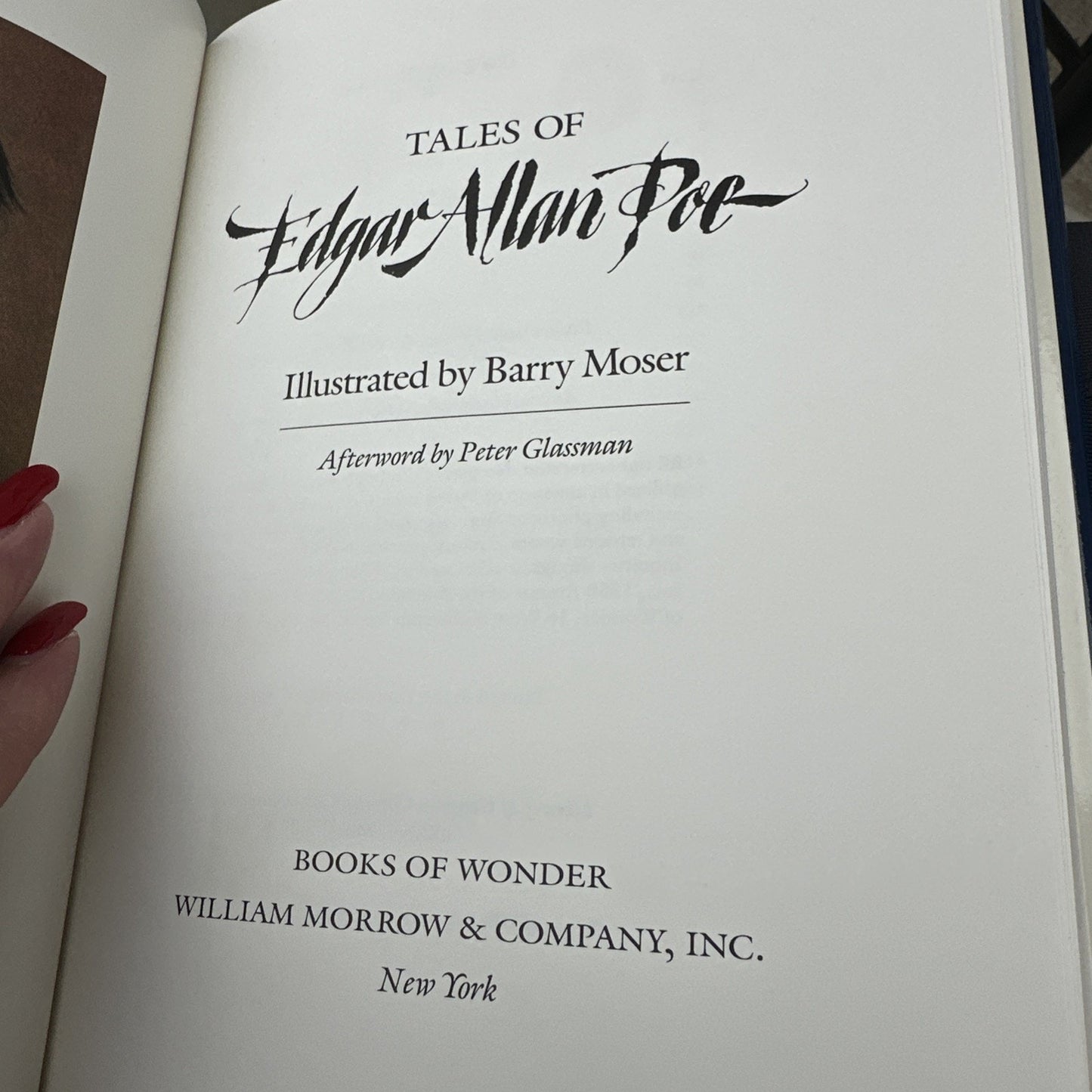 Poe, Edgar Allan & Barry Moser. Tales of Edgar Allan Poe. 1991. Illustrated in