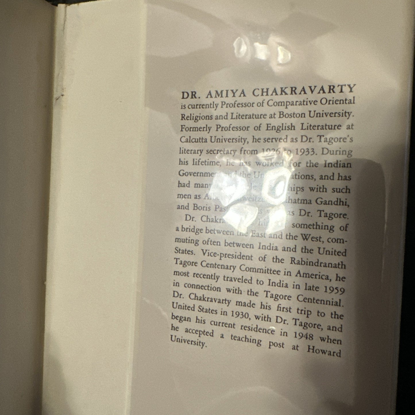 A Tagore Reader edited by Amiya Chakravarty- 1961 1st Edition 1st Printing HC DJ