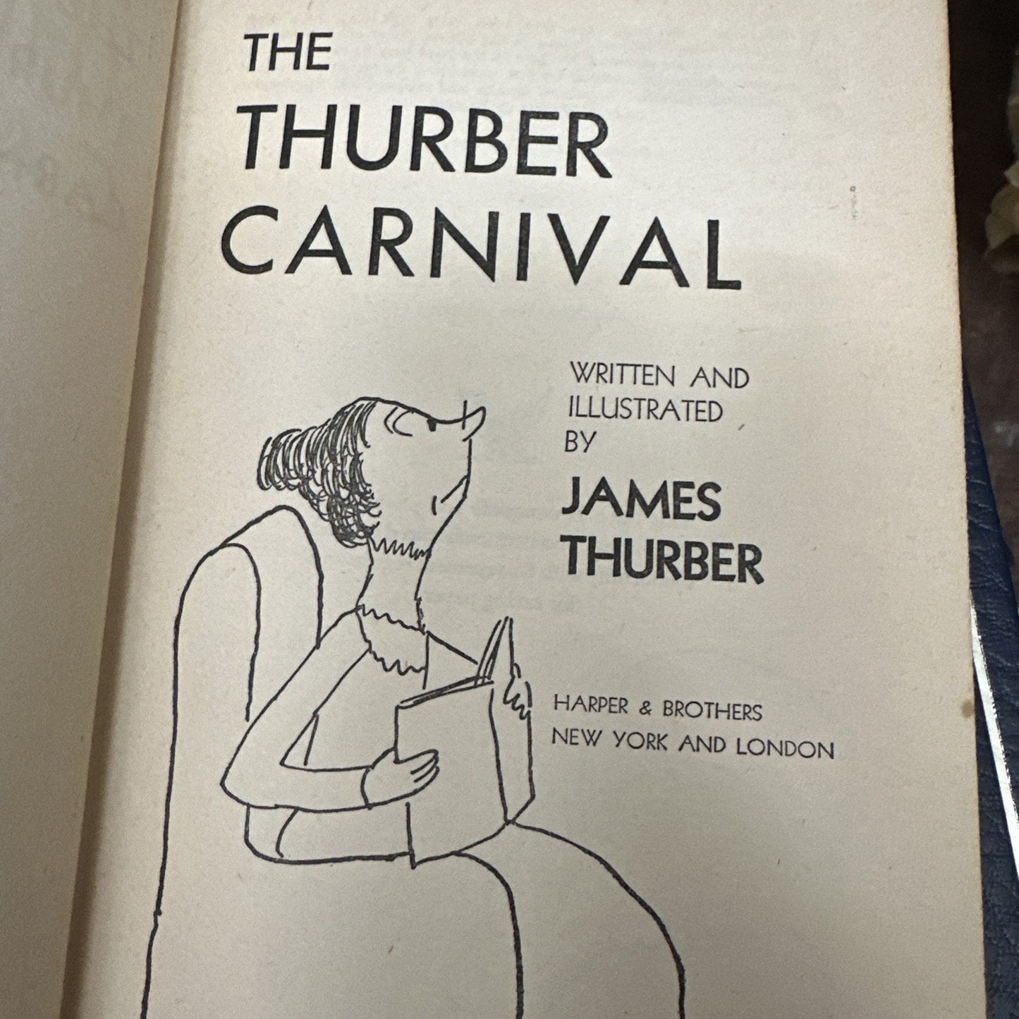 The Thurber Carnival by James Thurber-1945-HC DJ Humor Illustrated