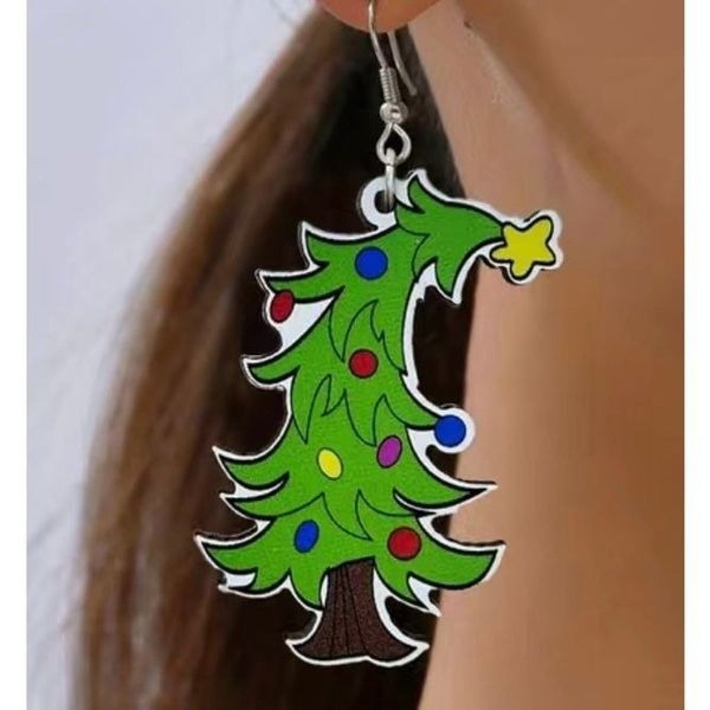 Christmas tree Earrings super cute
