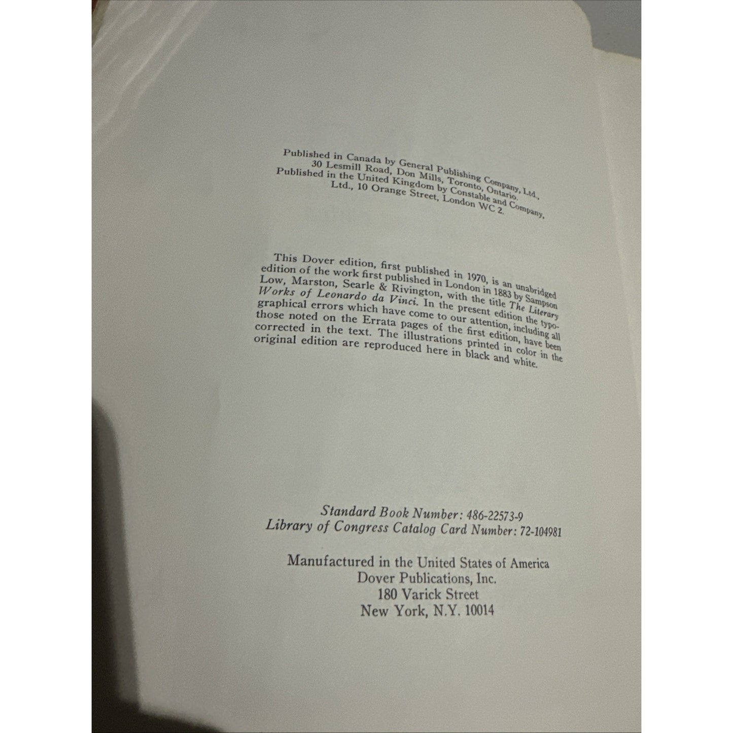 Notebooks of Leonardo Da Vinci - Two Volume Set by Jean Richter (1970, Trade)