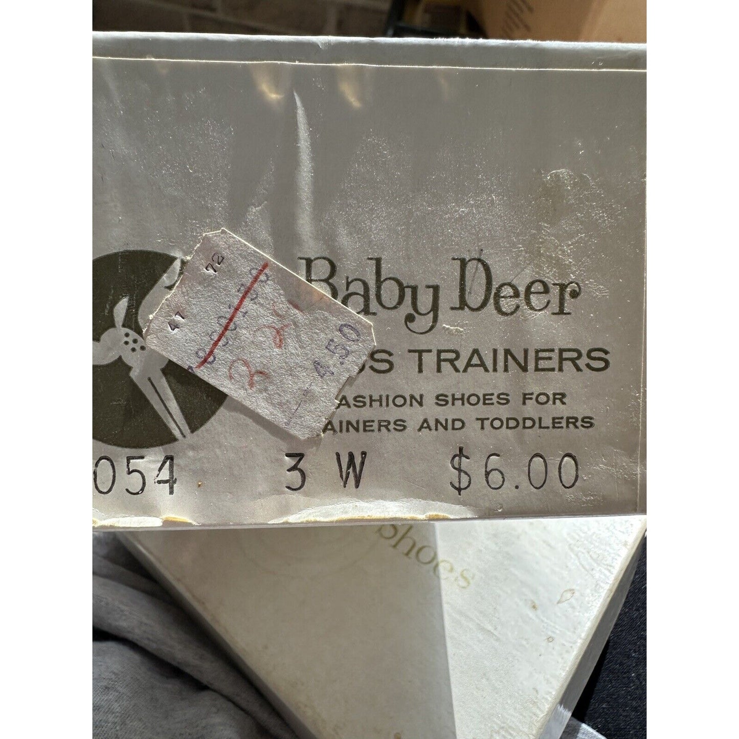 Vintage White Brown Baby Saddle Shoes Lace Up Faux Leather Size 3 With Box Baby deer Shoes
