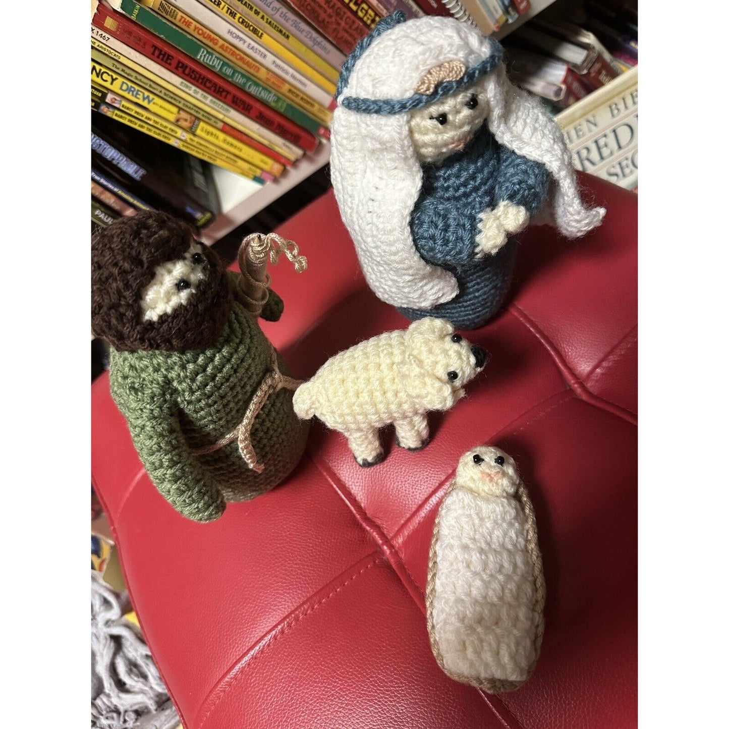 Handmaid Crocheted 4 Piece Nativity Set
