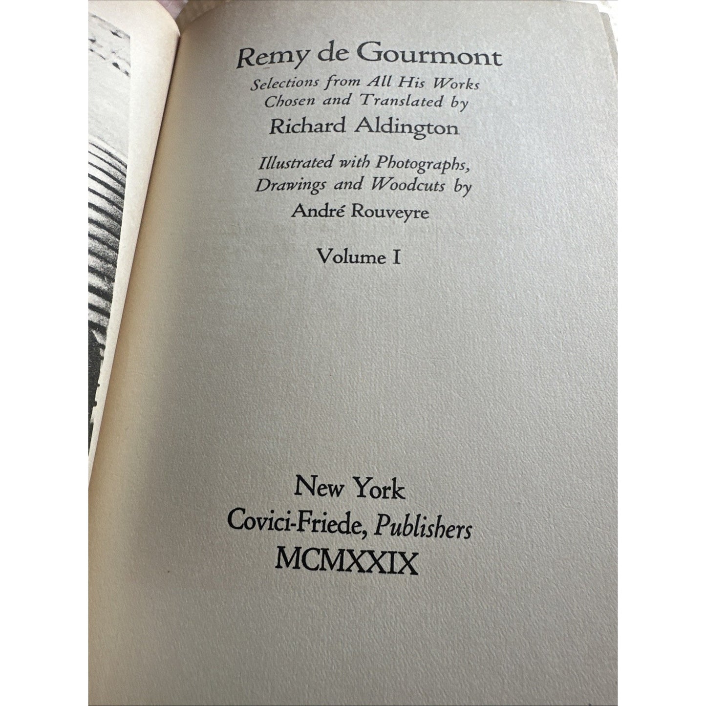 Remy de Gourmont: Selections from All His Works Richard Aldington 1929 2 Volumes