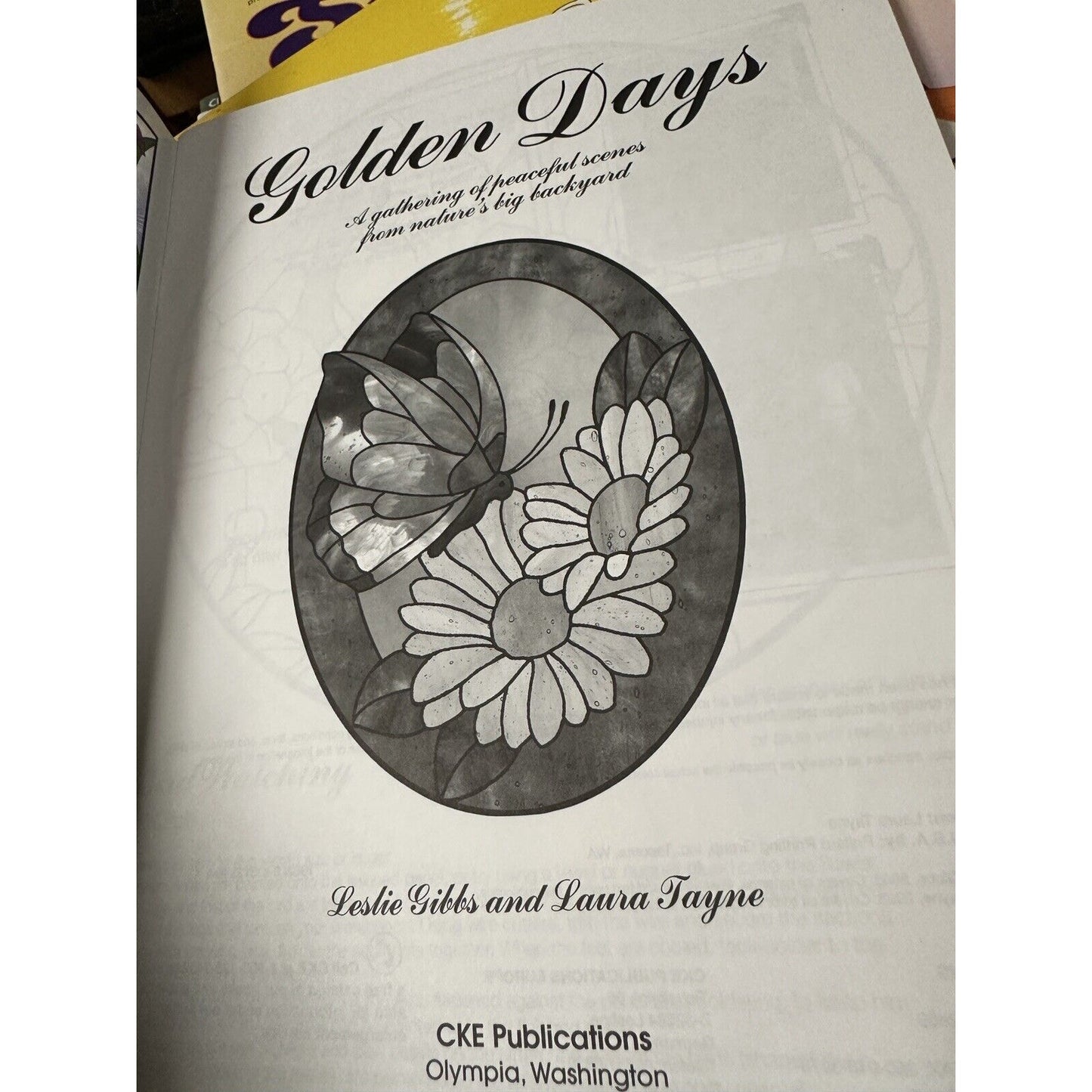 Golden Days Stained Glass Pattern Book by Leslie Gibbs & Laura Payne