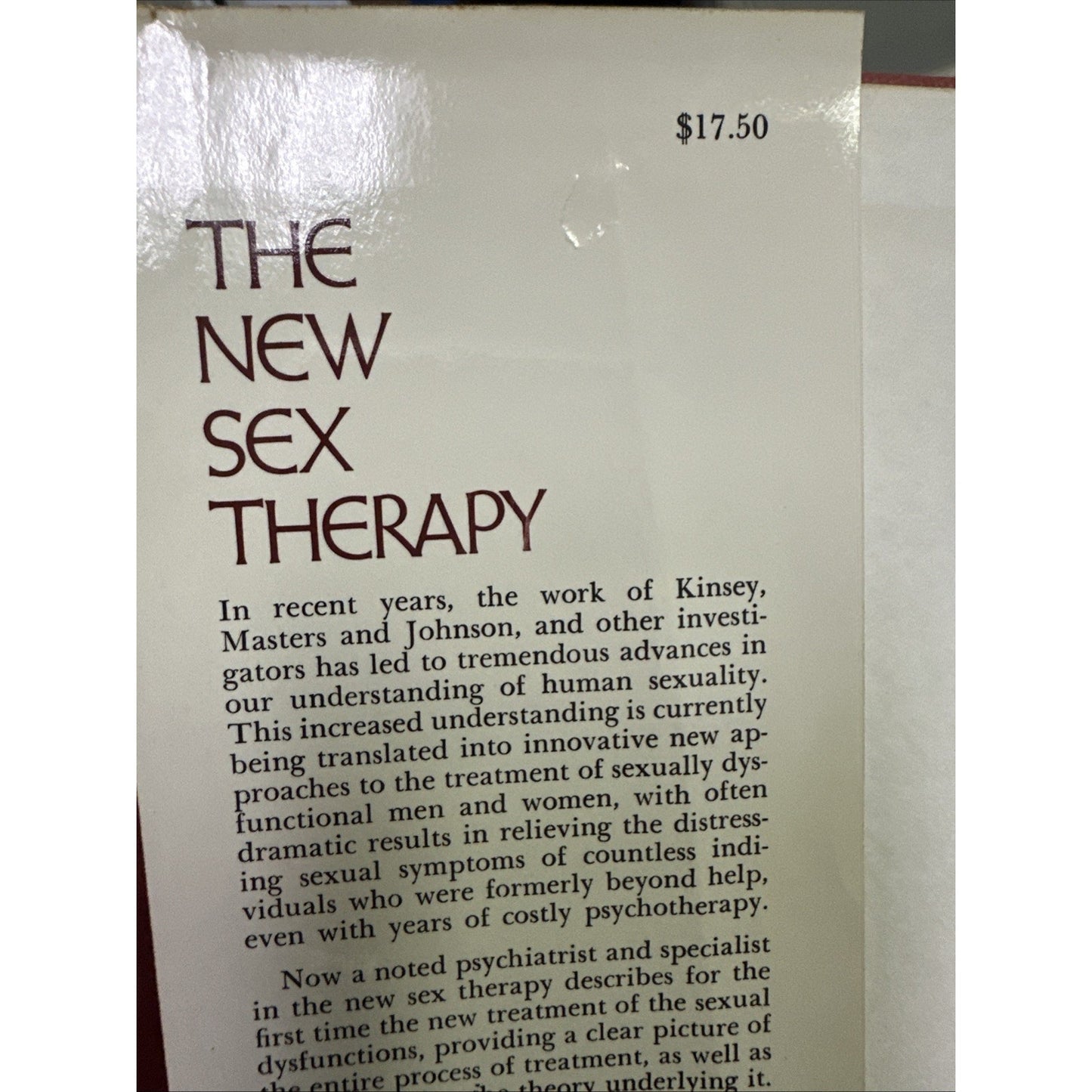 The New Sex Therapy by Helen Kaplan 1974 Hardcover