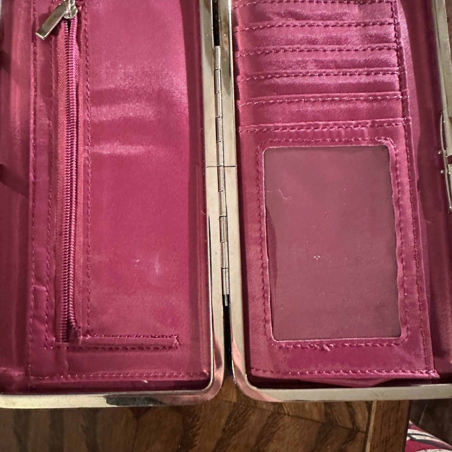 Women's silver evening clutch